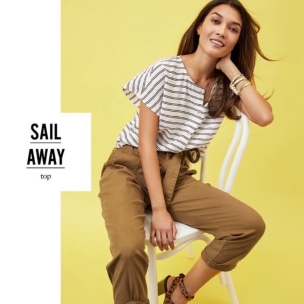 CAbi Sail‎ Away Striped Blouse #5788